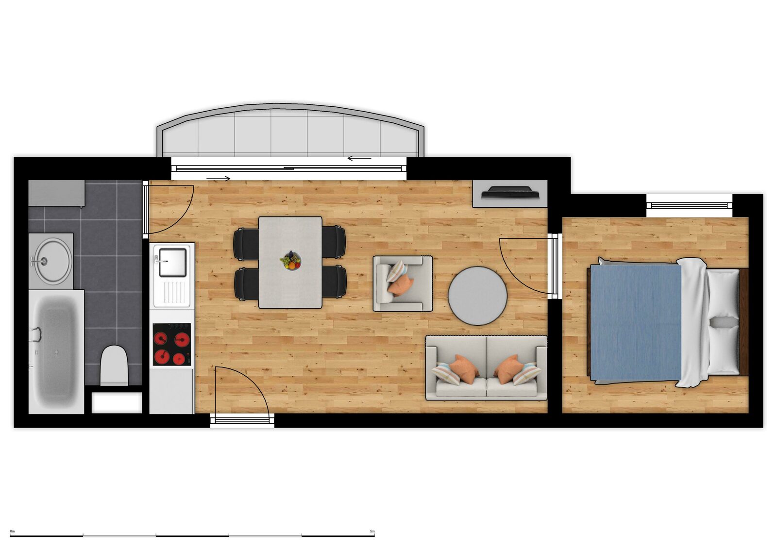 Plattegrond Holiday Suites De Haan - Comfort Suite