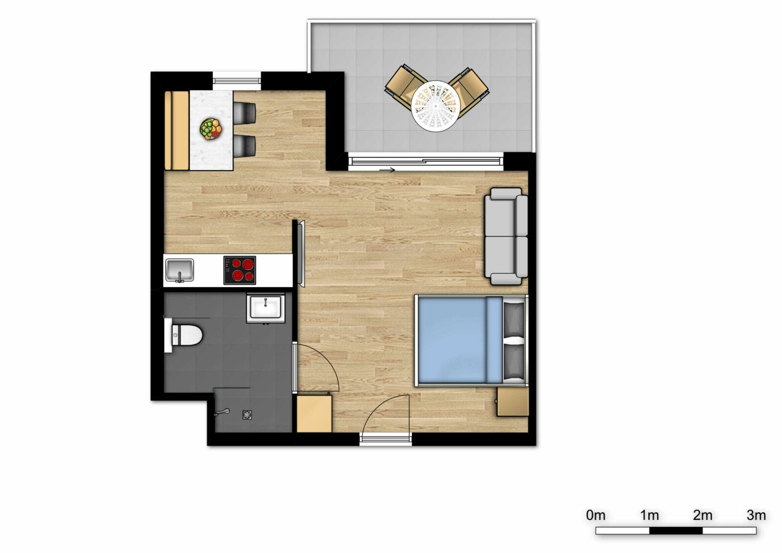 Essential Suite - 2p | Double bed - Disabled-friendly