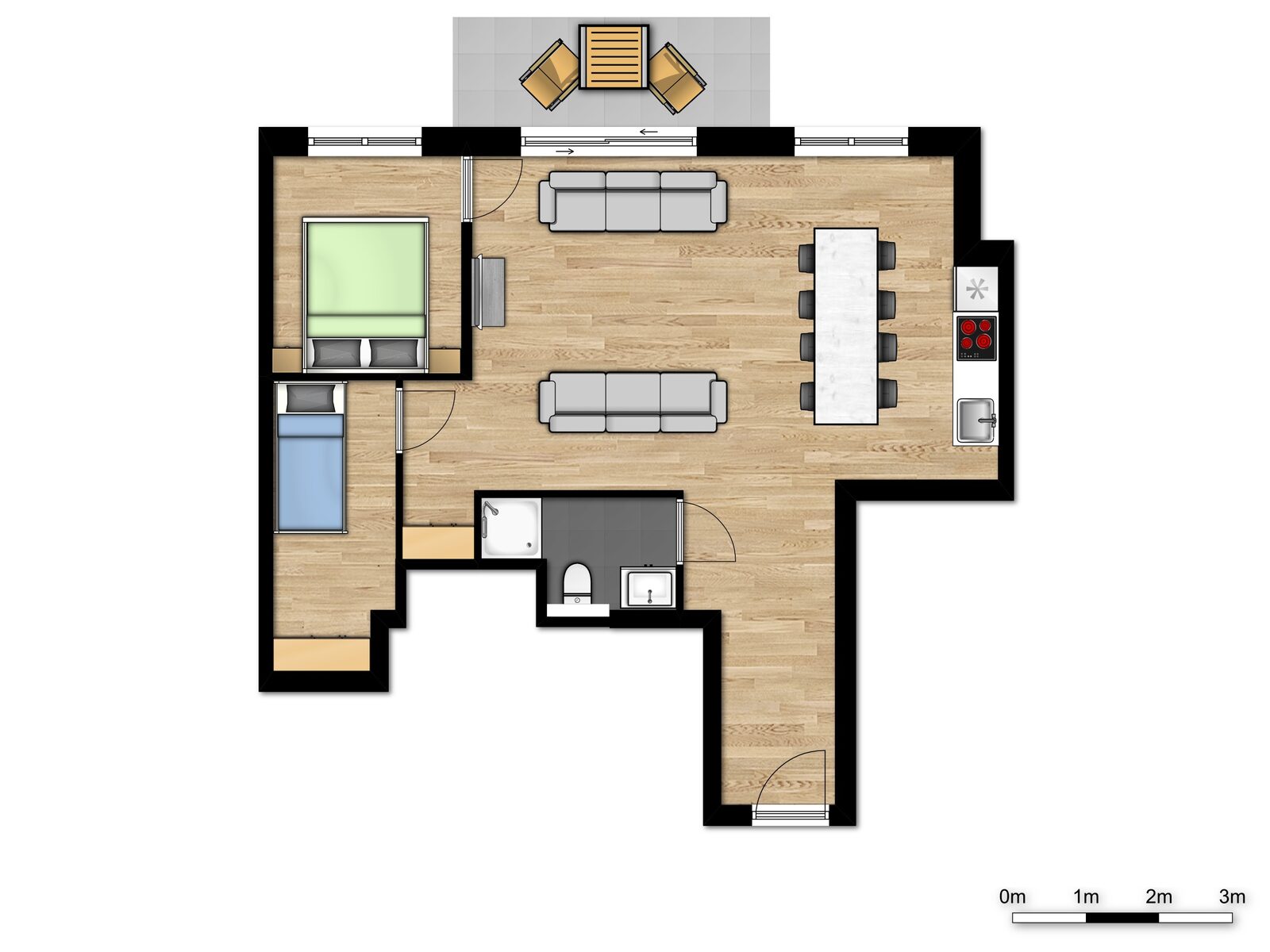 Comfort Suite - 7p | Bedroom - Sleeping corner - Sofa bed