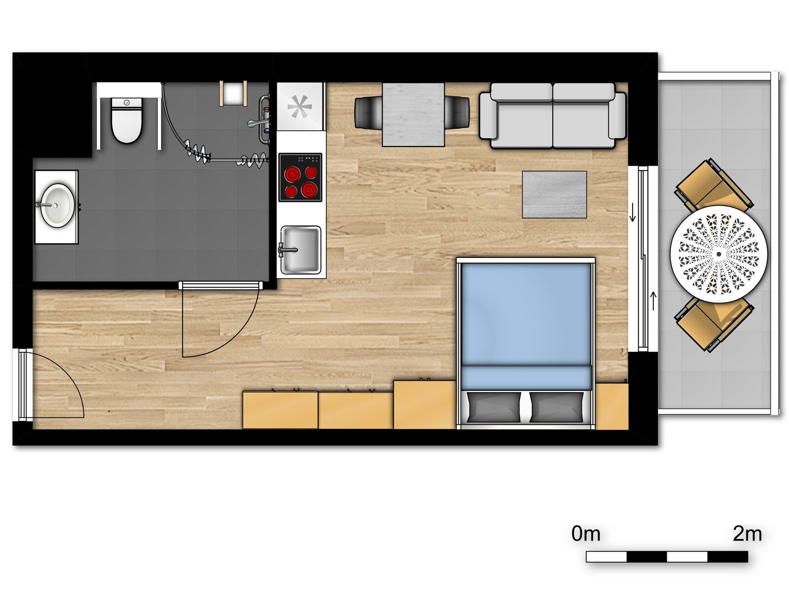 Essential Suite - 2p | Double bed - Disabled-friendly