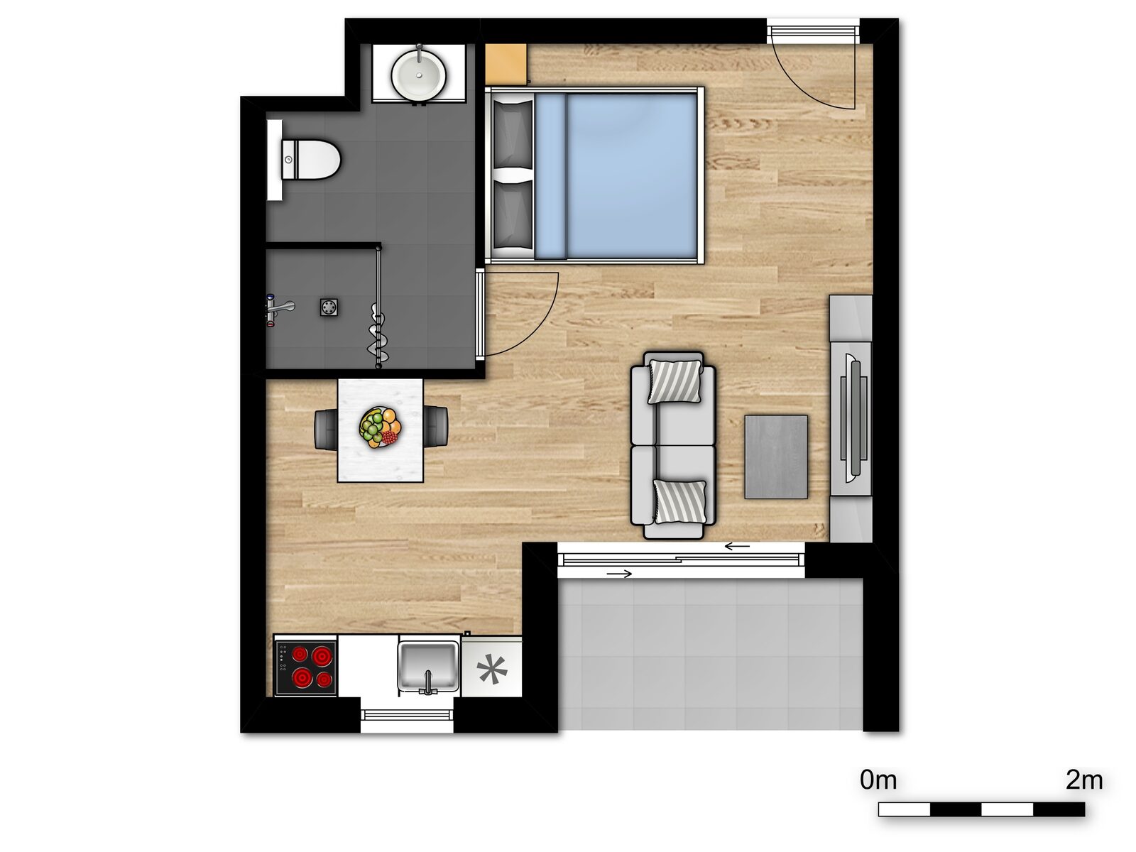 Essential Suite - 2p | Lit double - Accessible PMR