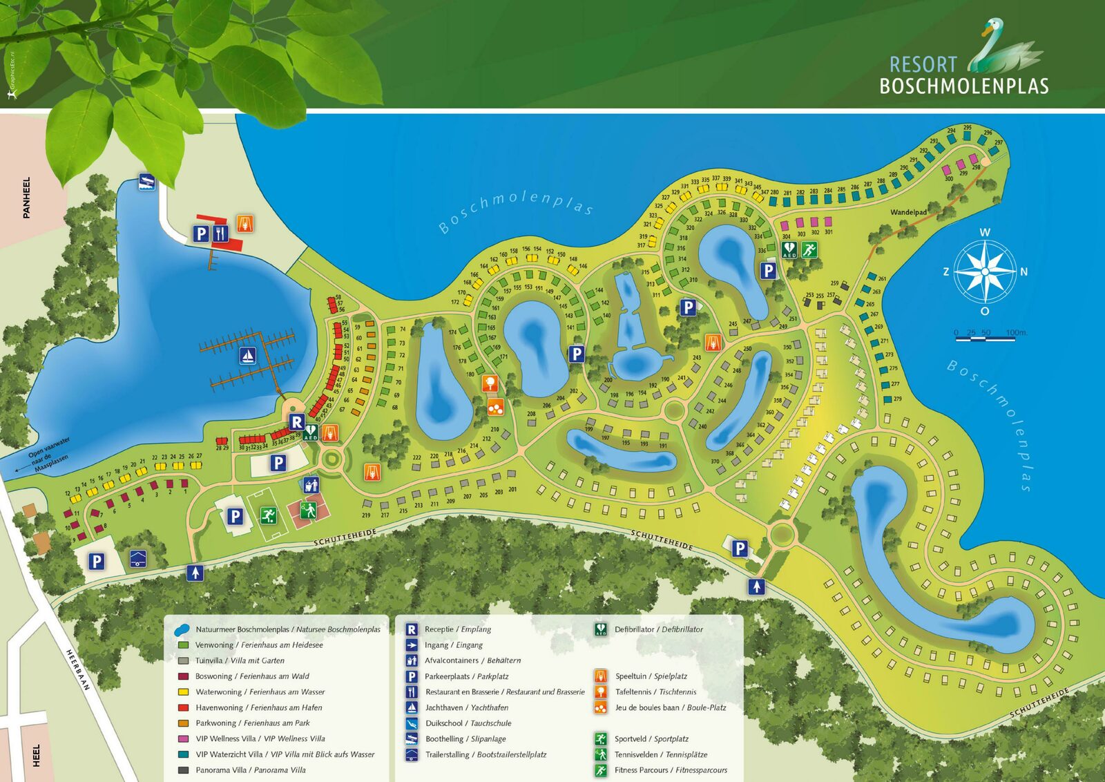 Plattegrond Resort Boschmolenplas