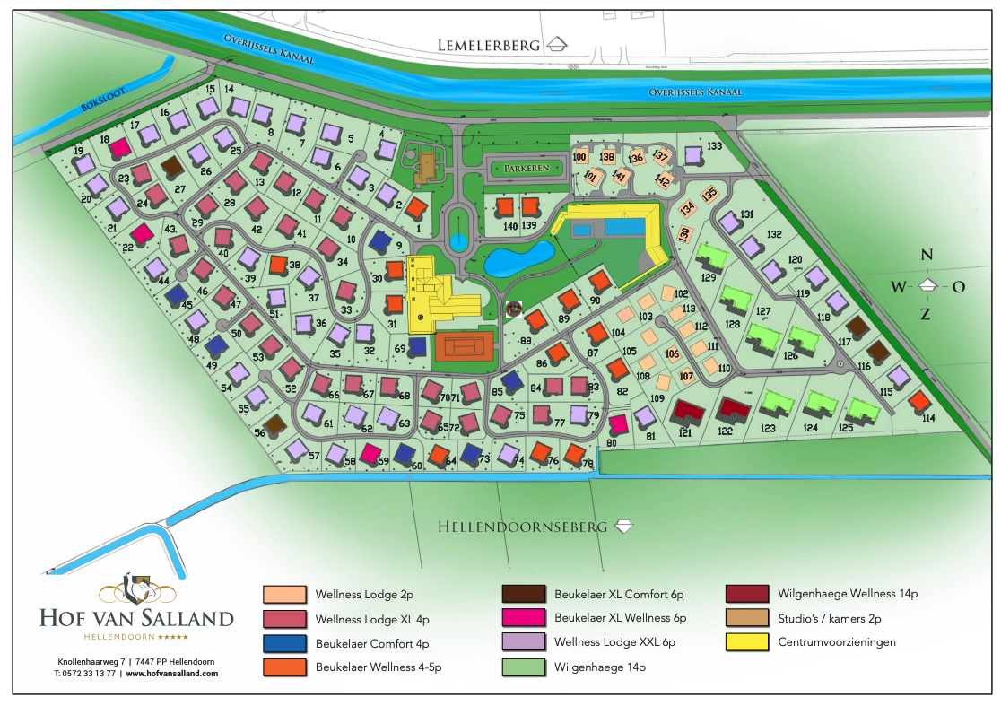 Plan of the resort Hof van Salland