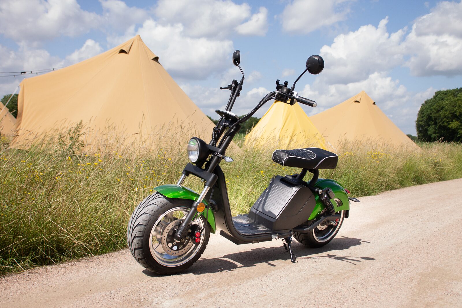 Green scooter