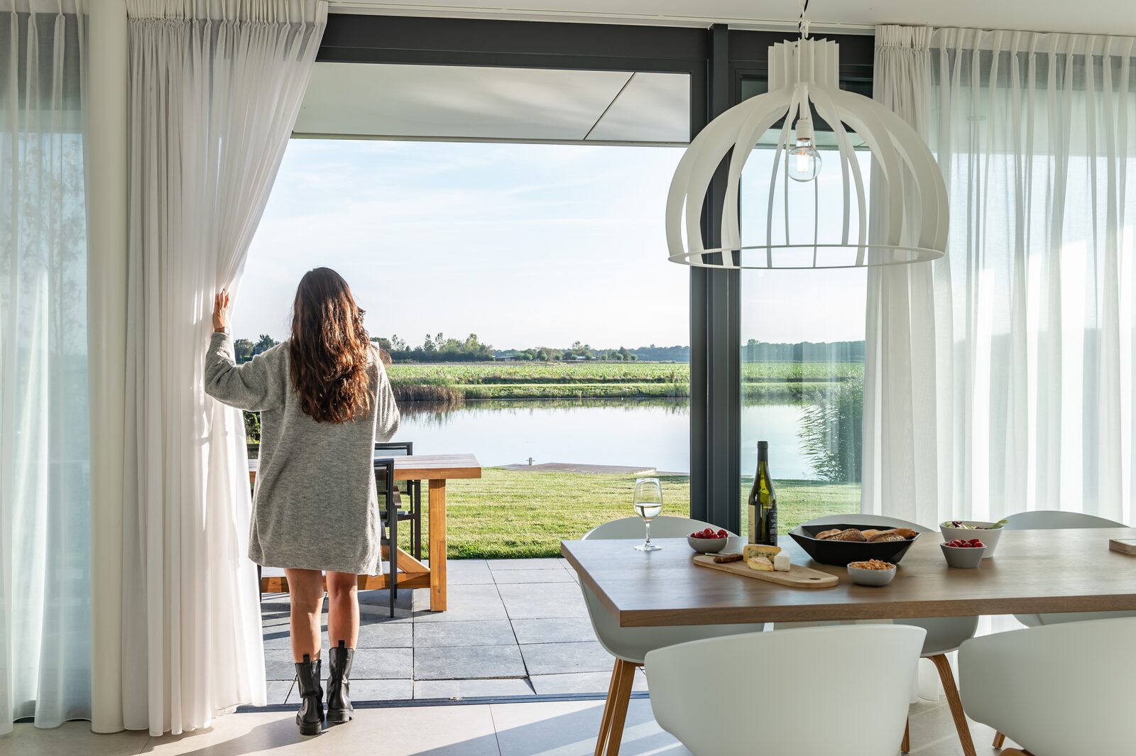 Panorama view polder landscape