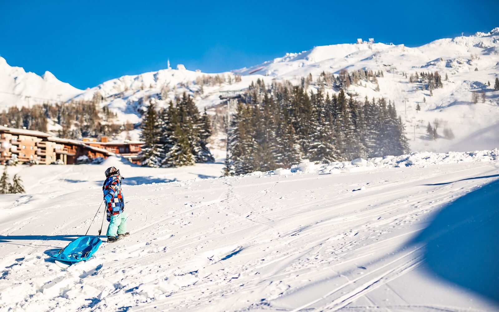 skiing children