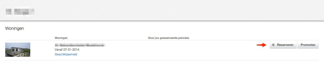Promoten en reserveren voor eigenaren