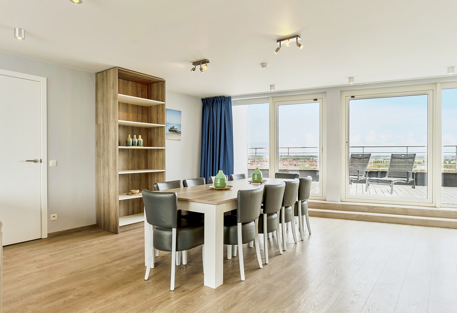 De penthouse voor 10 personen in Holiday Suites Blankenberge