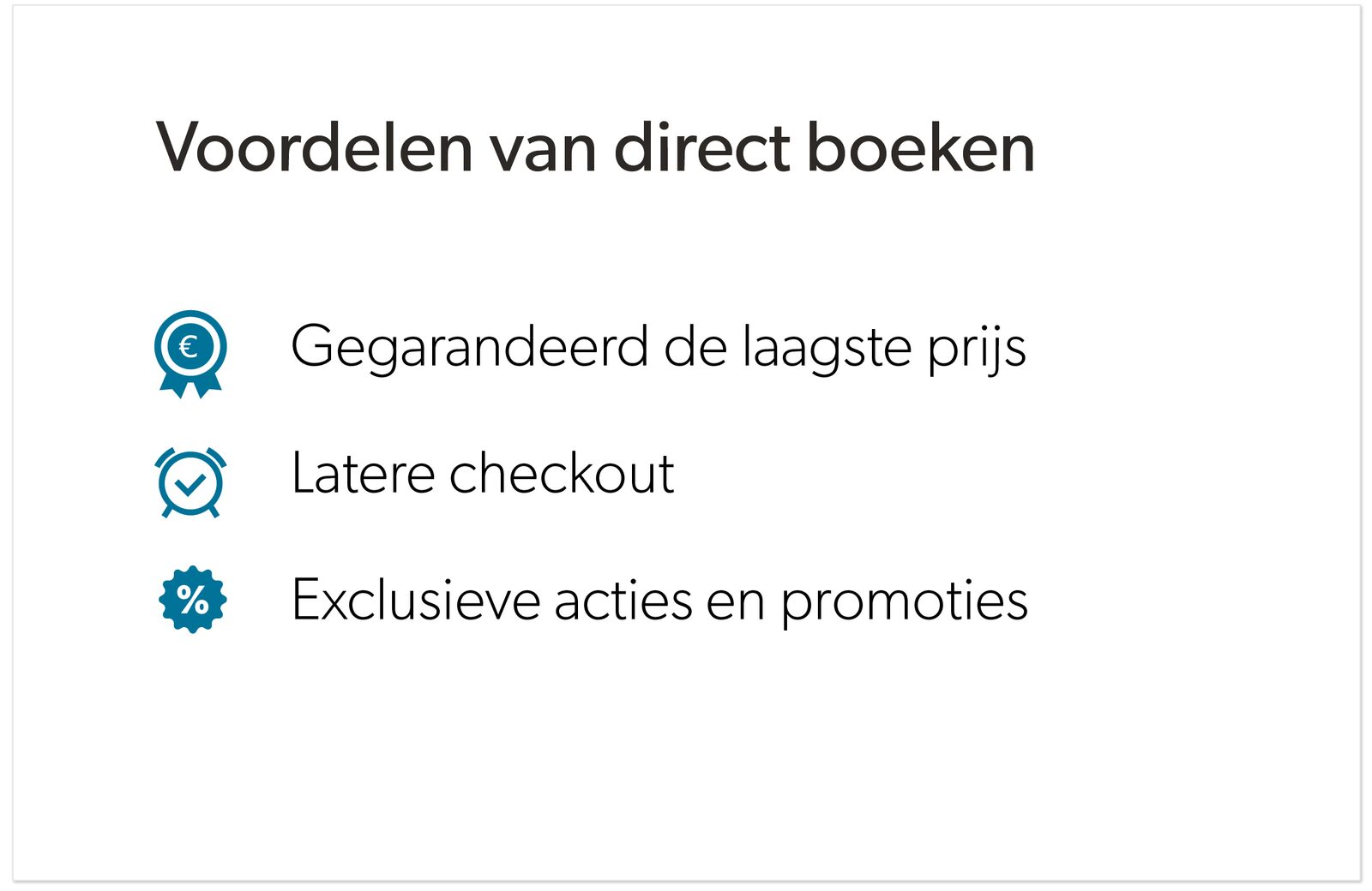 Voordelen van direct boeken