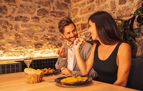 Couple in a restaurant 