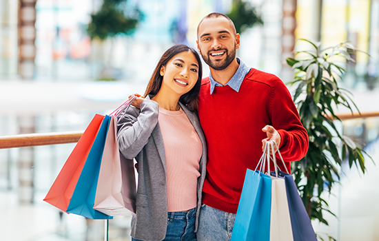 Stel aan het shoppen