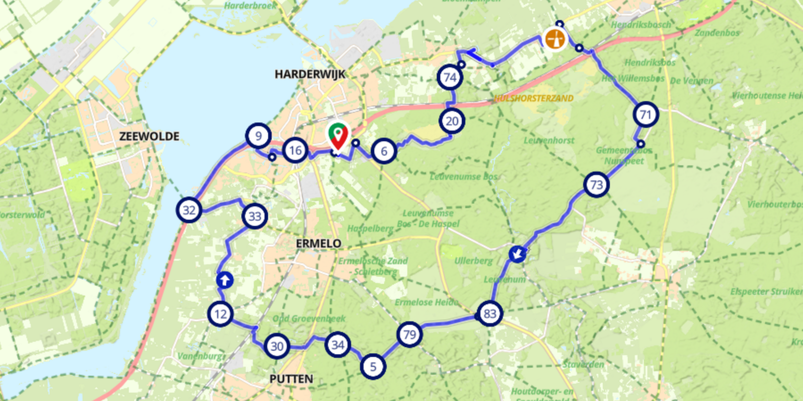 fietsroute Veluwe