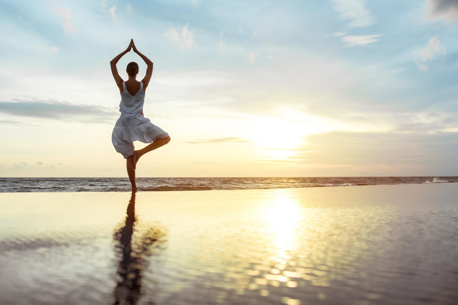 Yoga unwind at the beach