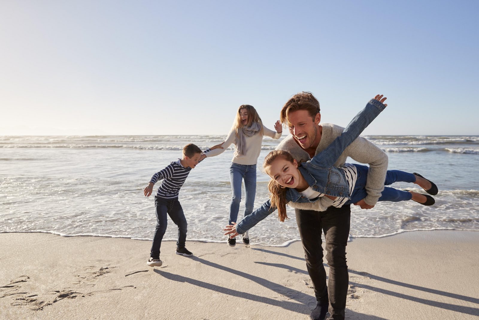 Holidays beach sea Zeeland with children