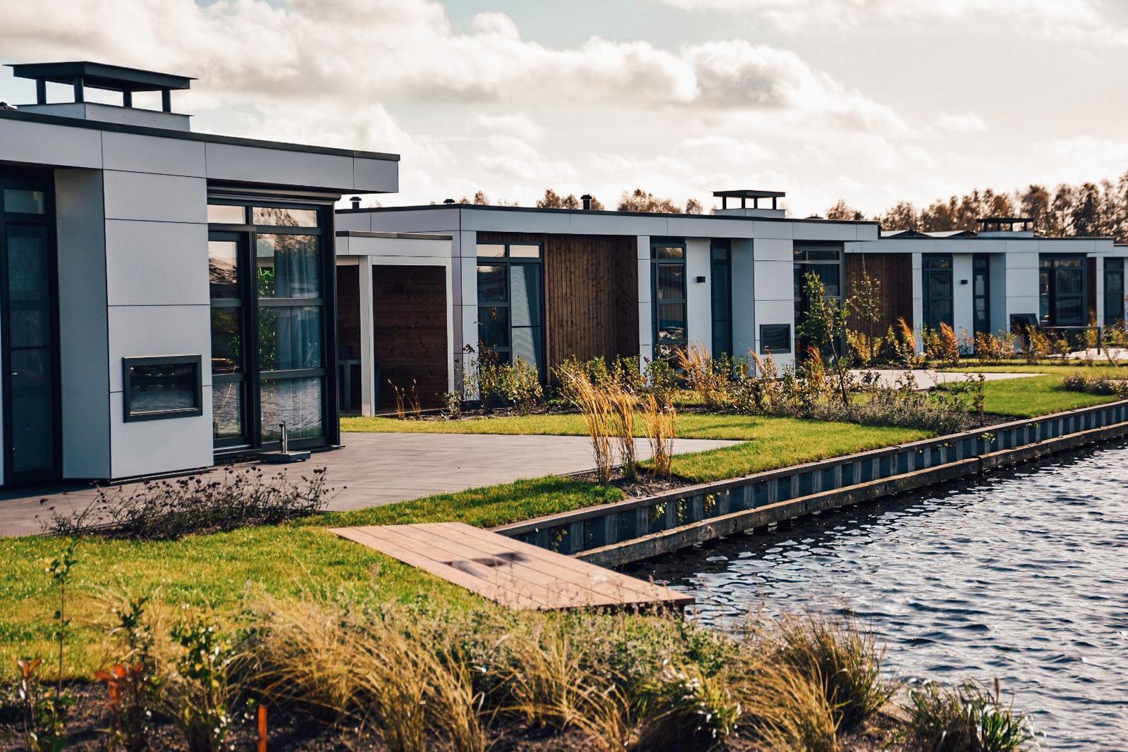 Patio by the water