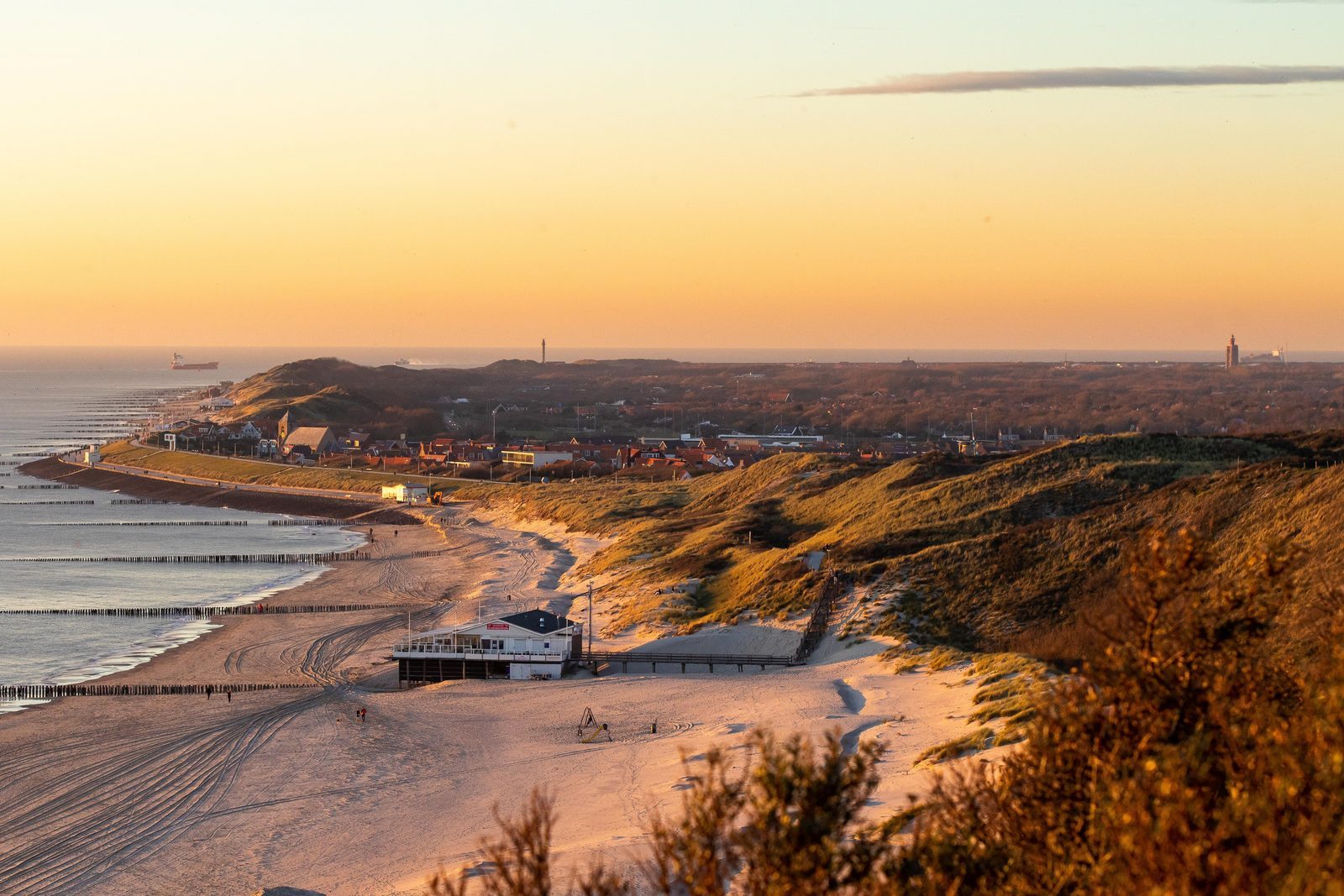 Beach and dunes on the Zeeland coast in Zoutelande