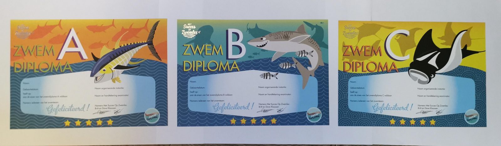 Zwemdiploma's