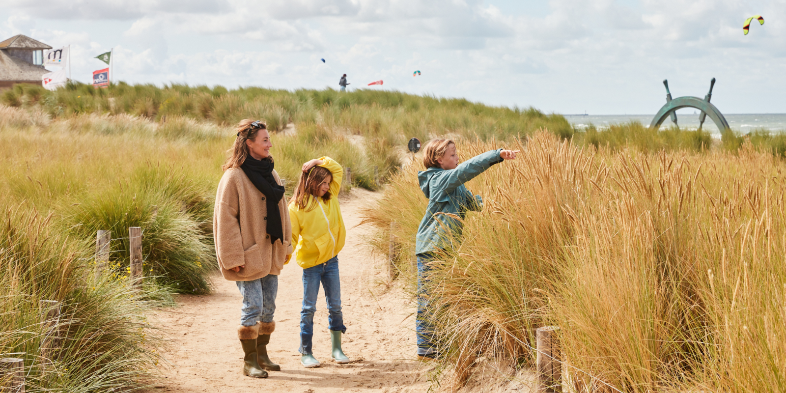 Gezin in Westende