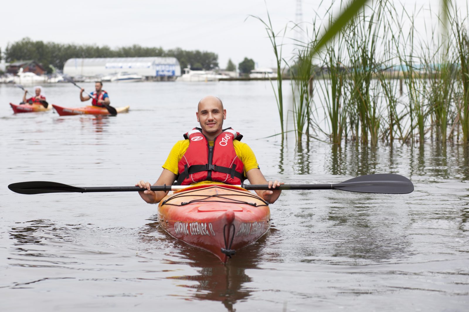 In the canoe on the IJmeer