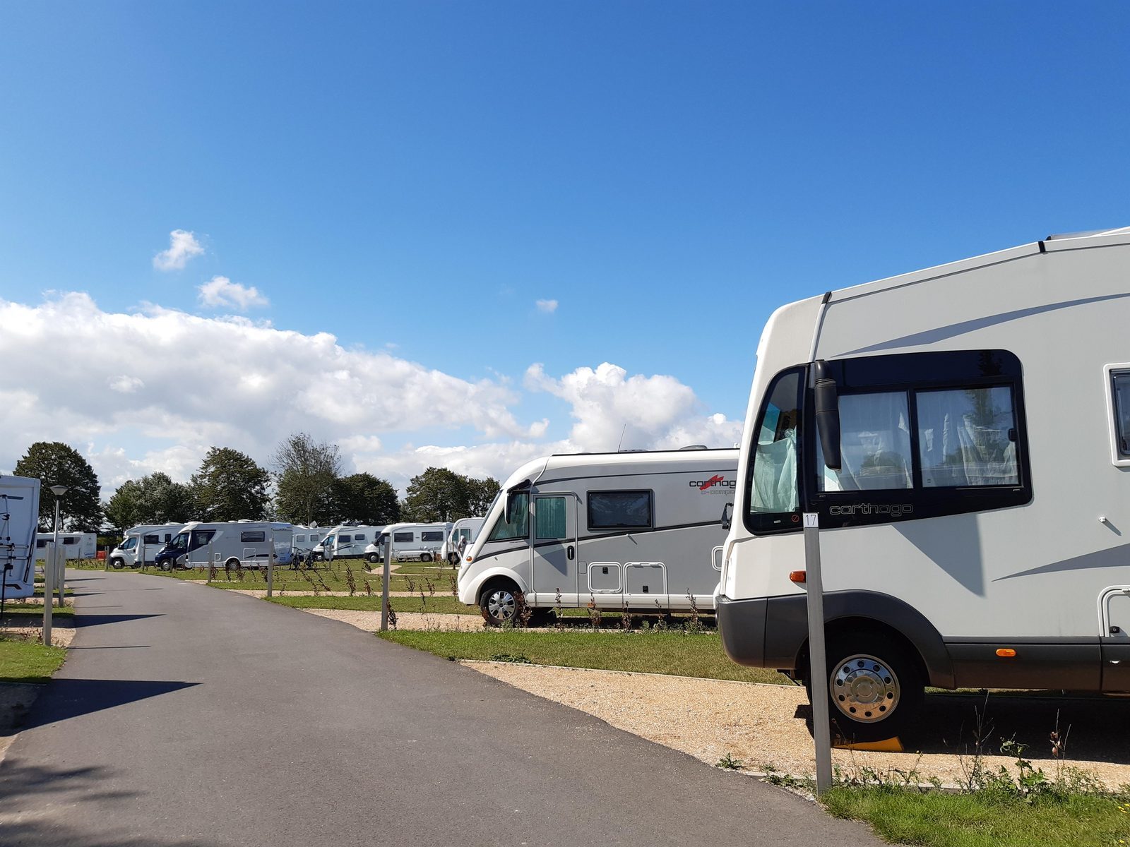 Family campsite by sea