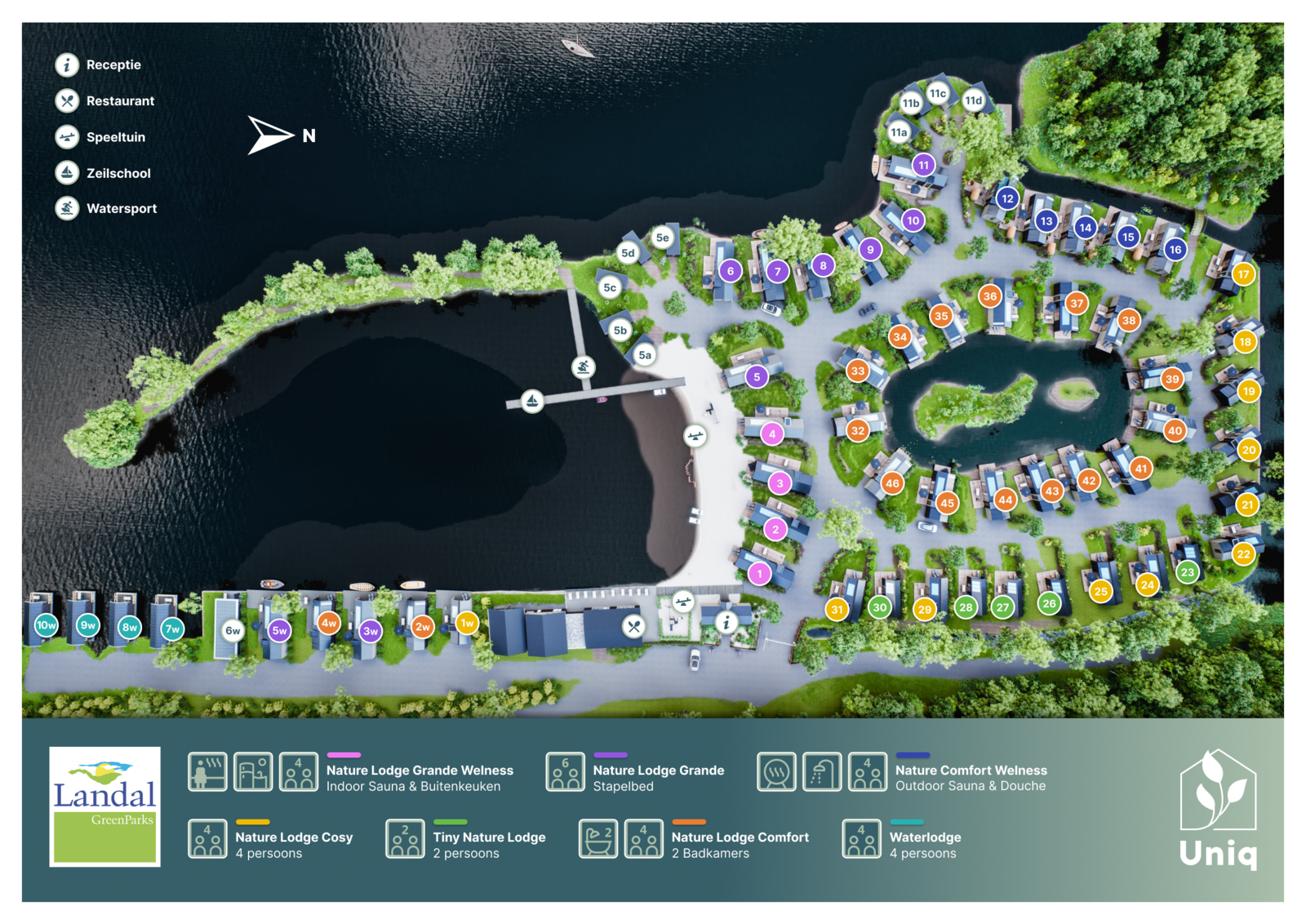 Plattegrond Landal Waterpark Oudehaske