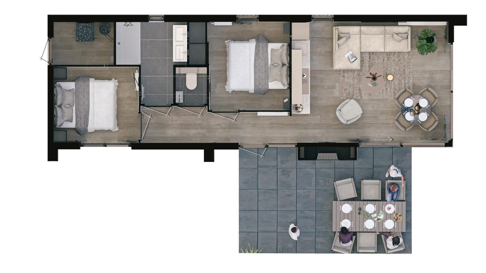 Villa Bloomingdale 1 Badezimmer