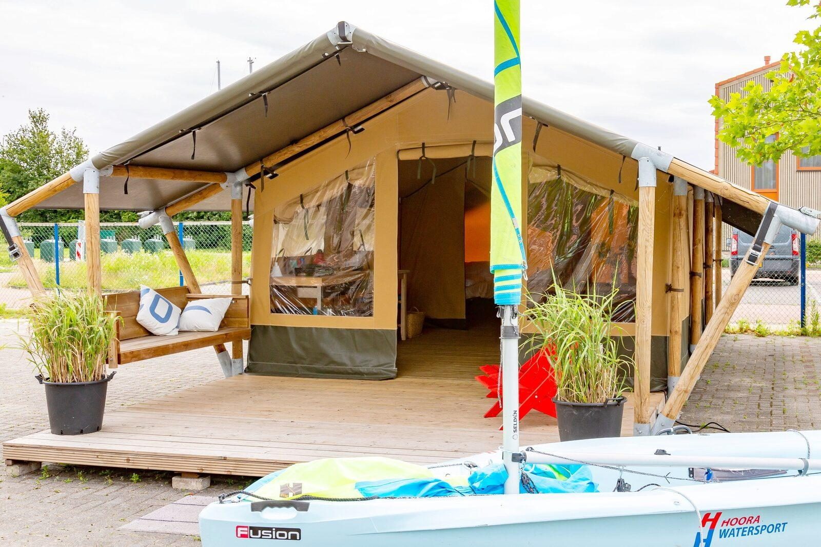 Rent a Houseboat or Safari Tent at Hoora Heeg in Friesland