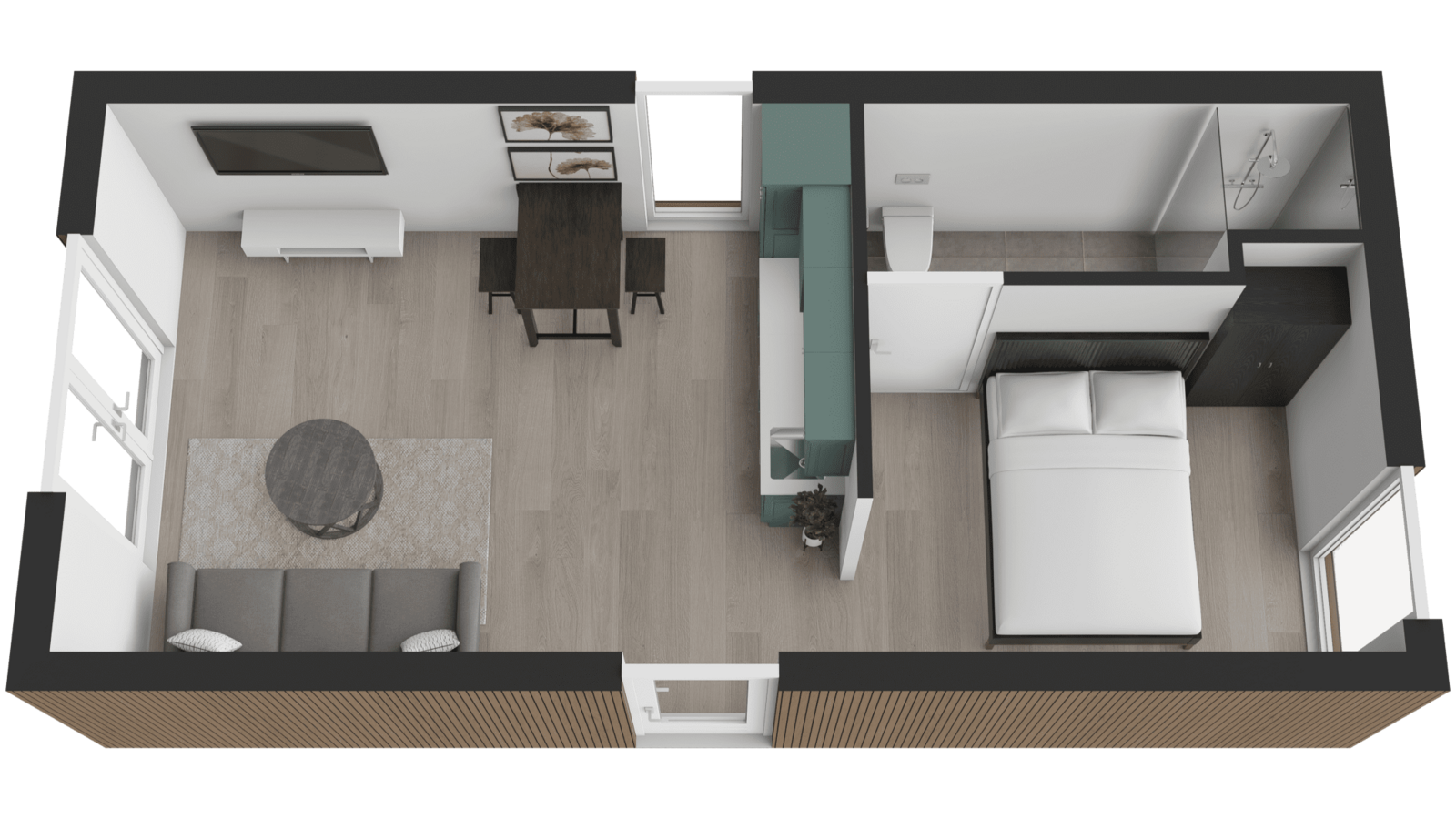 Bos Cabin plattegrond