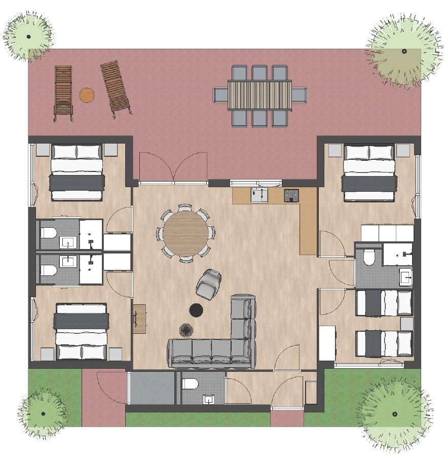 Plattegrond Bos Lodge 8p