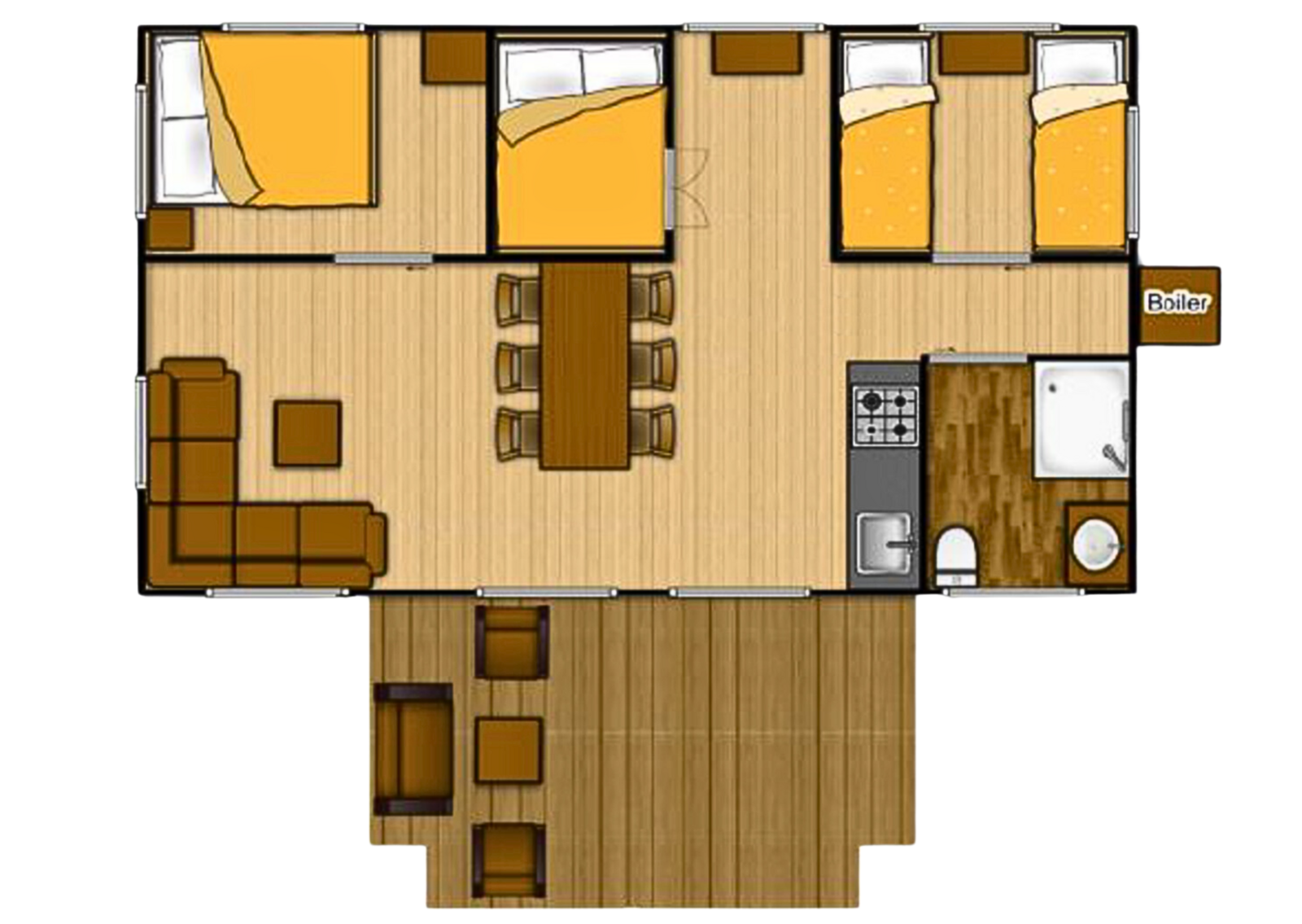 Glampinglodge plattegrond