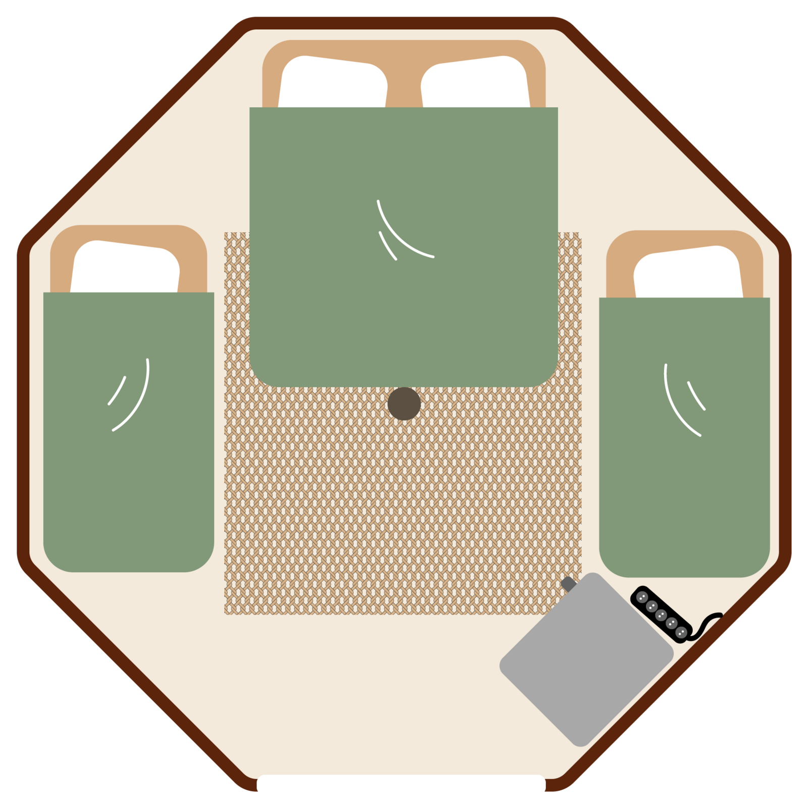 Glamptent Plattegrond