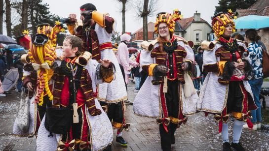 Foto van de carnavalstoet te Koksijde