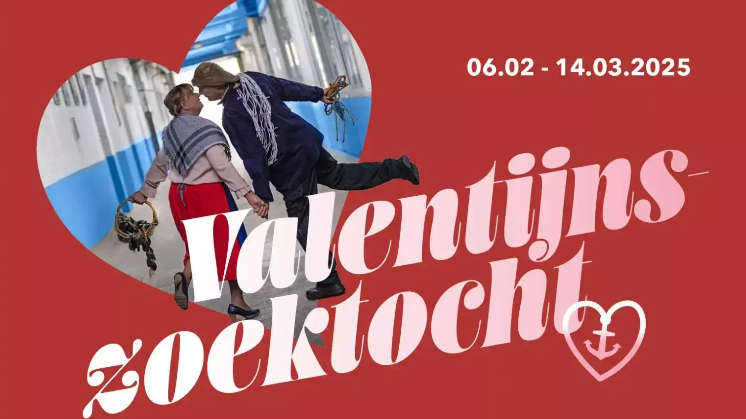 Foto met de flyer van de valentijnszoektocht 