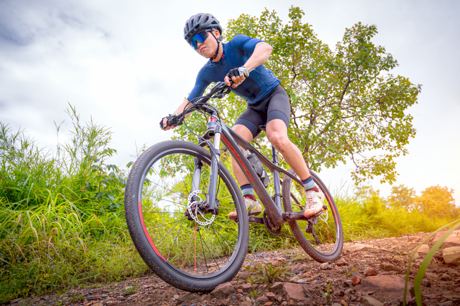 Fietsen in natuur