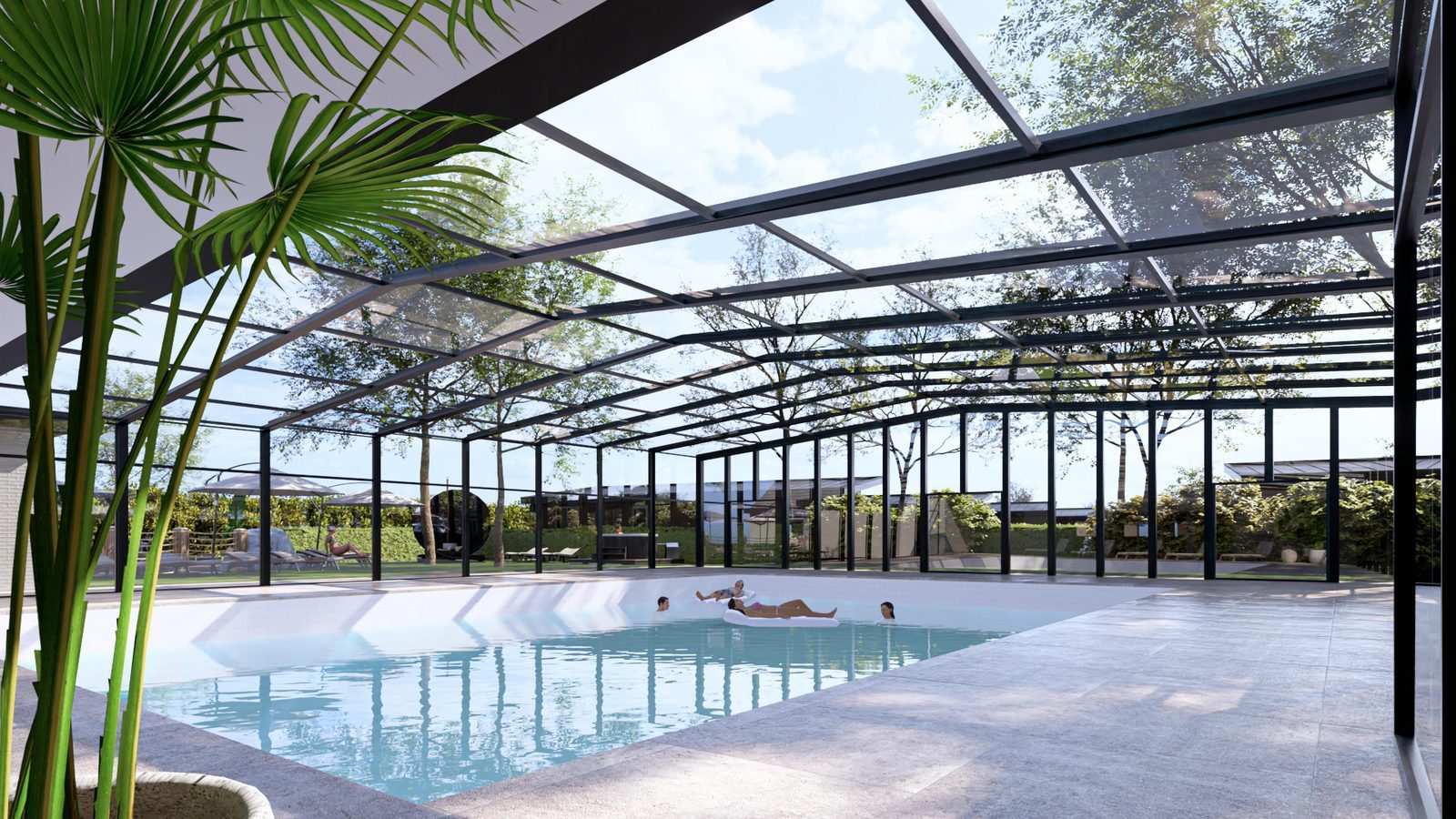 vakantiepark met zwembad