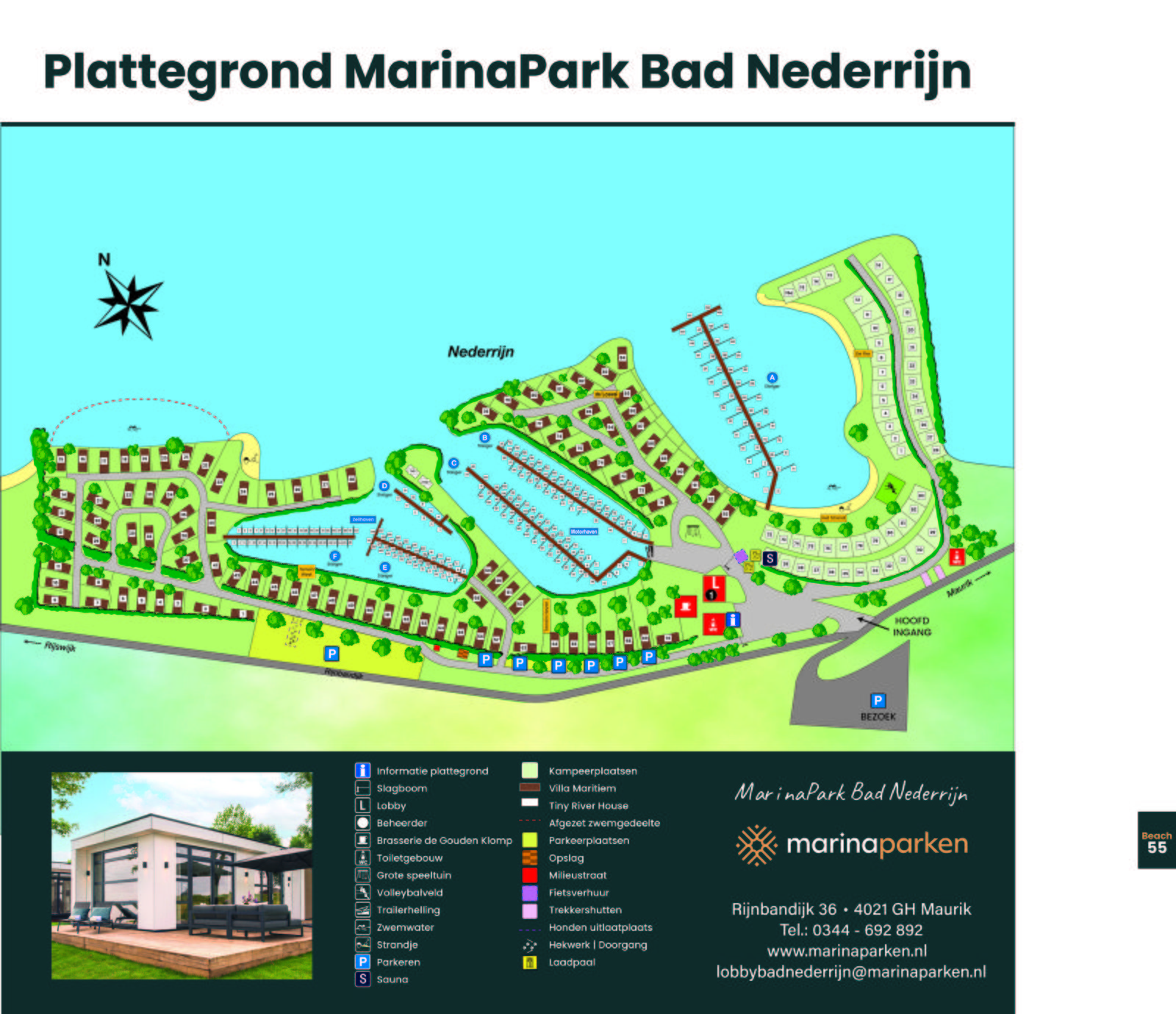 Plattegrond MarinaPark Bad Nederrijn