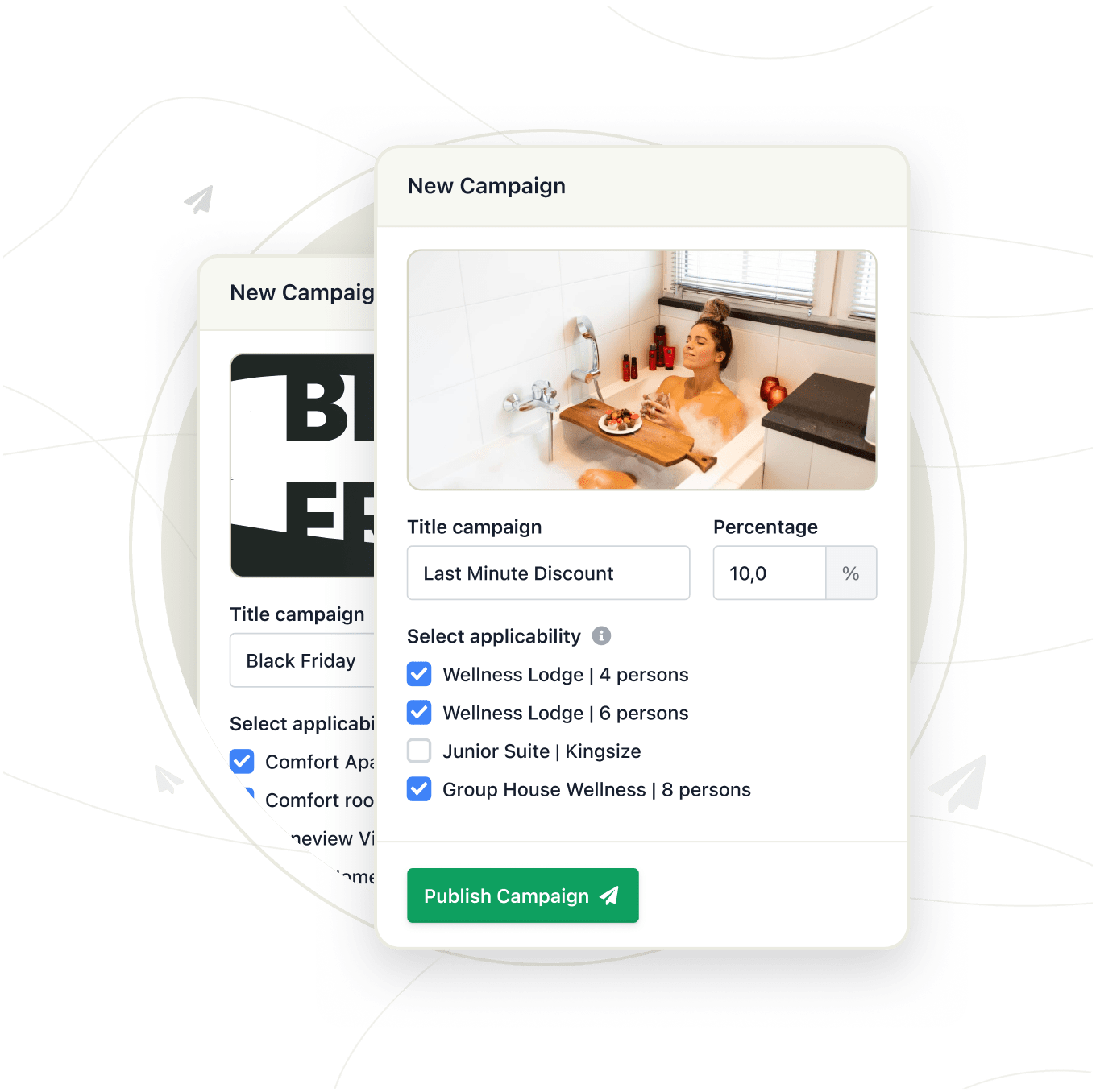 Make changes on the fly. Whether it's changes in your prices, images or amenities, thanks to the real-time link with your reservation system, the offer in your Booking Engine is always up to date. Realtime connection with BEX PMS Make changes once Discover BEX PMS you’ll be blown away BEX PMS Property Management System Booking Engine Campaign
