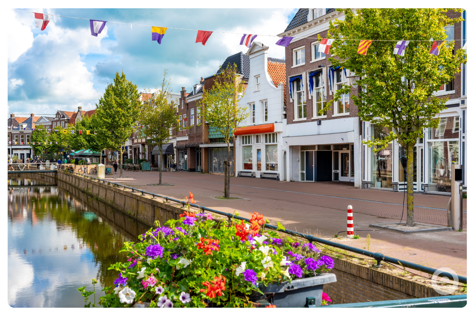 De binnenstad van Sneek in Friesland