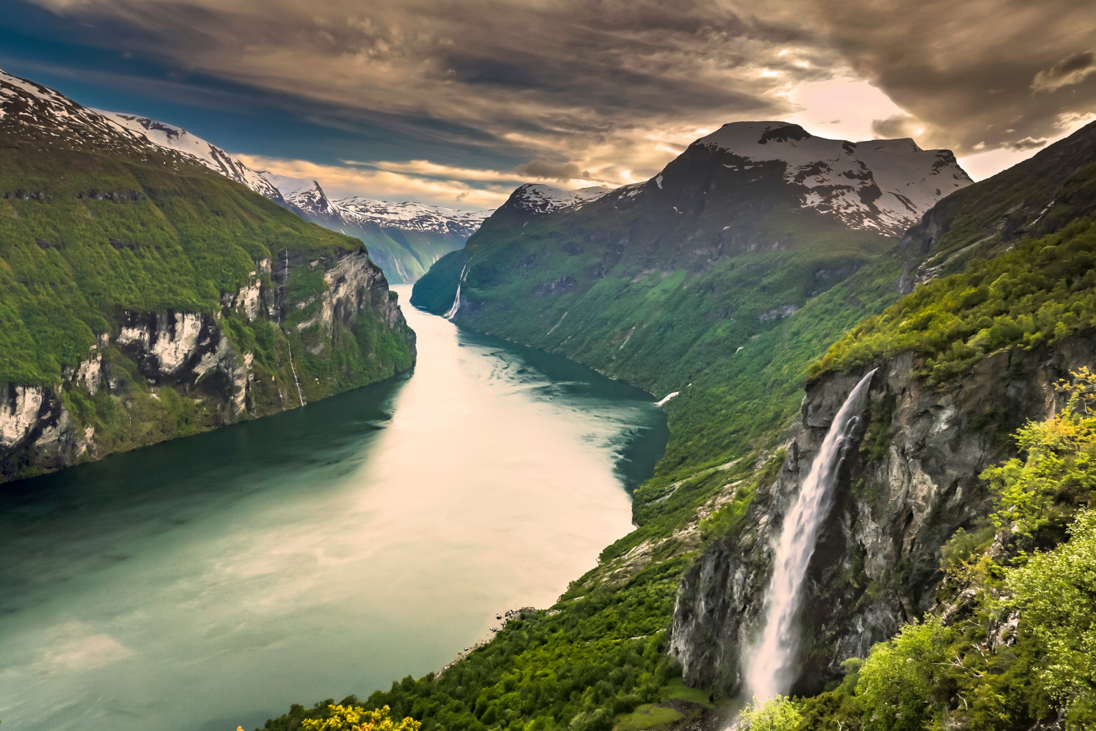 Fjord Noorwegen Een Fjord Noorwegen