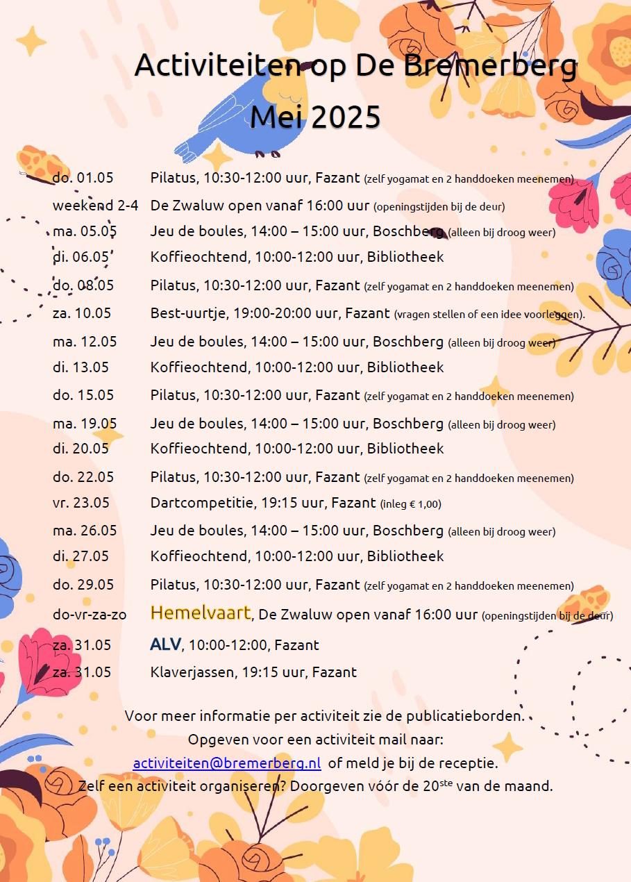 Activiteiten voor leden van Bungalowpark de Bremerberg