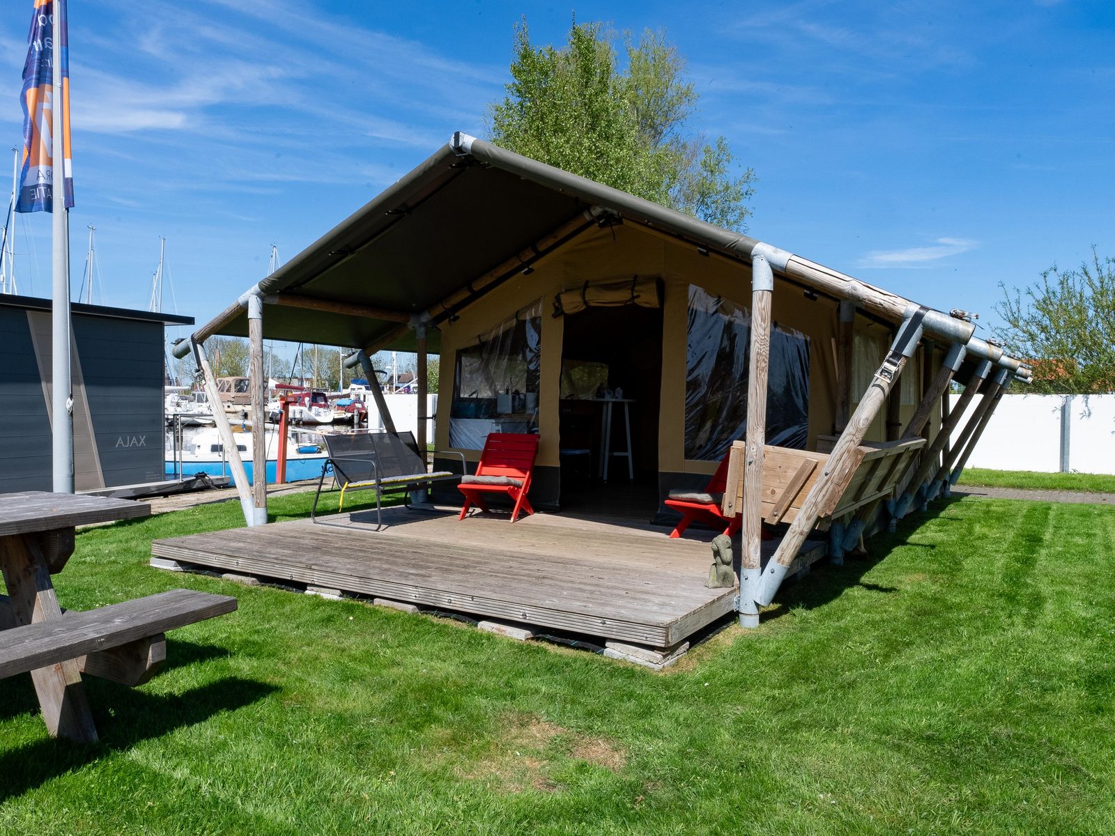 Rent a Houseboat or Safari Tent at Hoora Heeg in Friesland