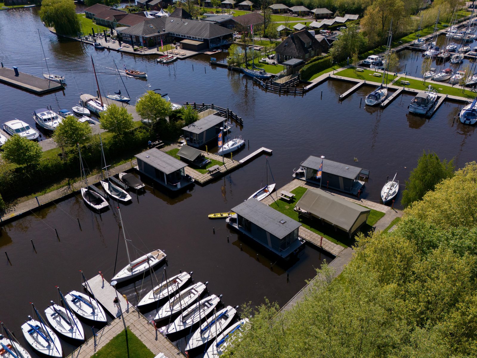 Rent a Houseboat or Safari Tent at Hoora Heeg in Friesland
