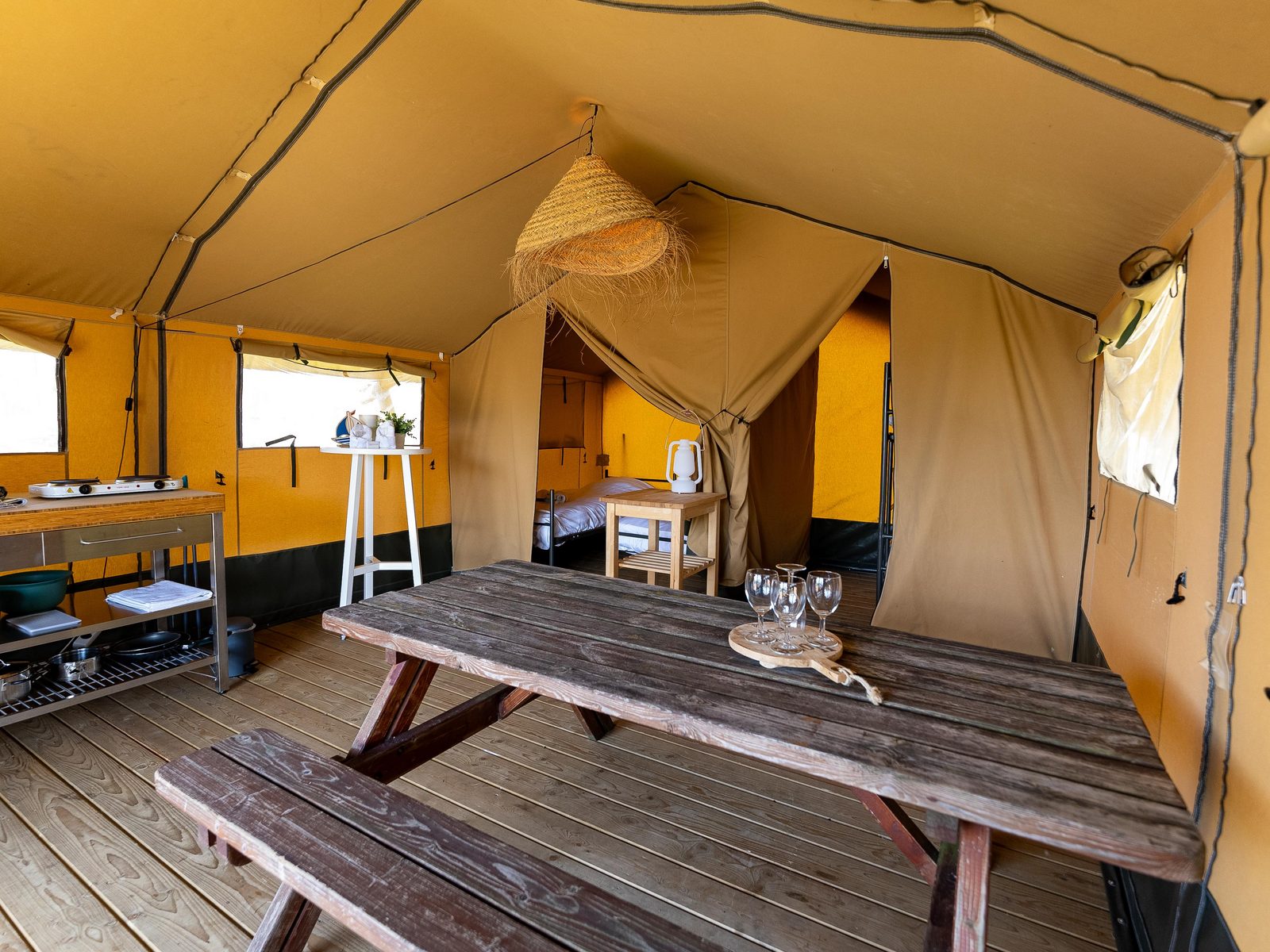 Rent a Houseboat or Safari Tent at Hoora Heeg in Friesland