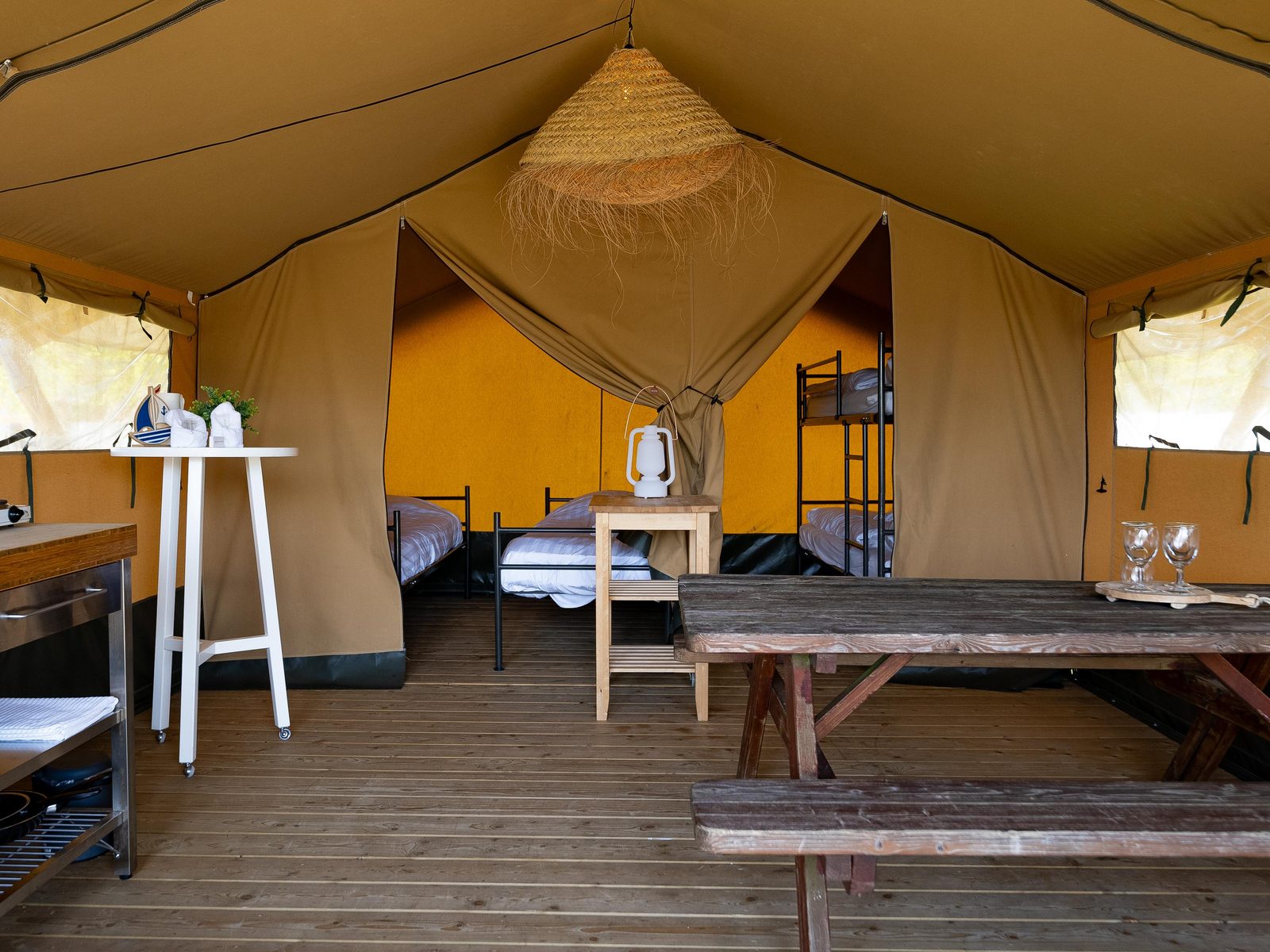 Rent a Houseboat or Safari Tent at Hoora Heeg in Friesland