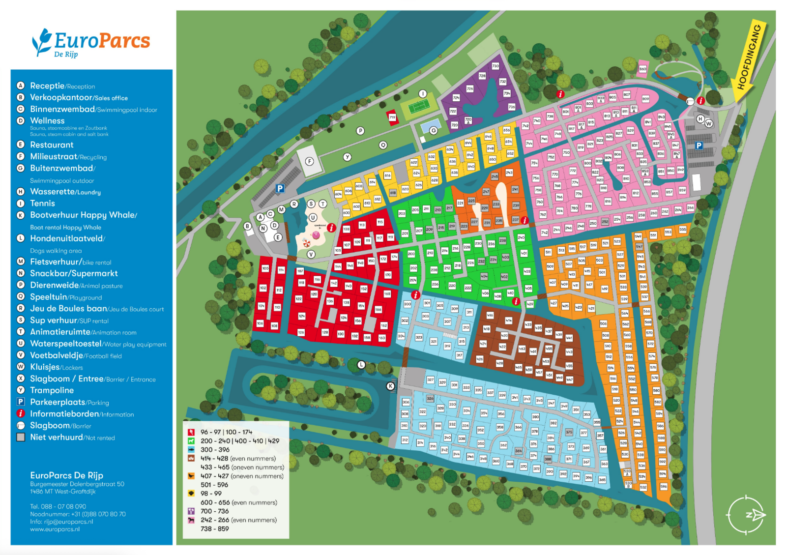 Grundriss des EuroParcs De Rijp