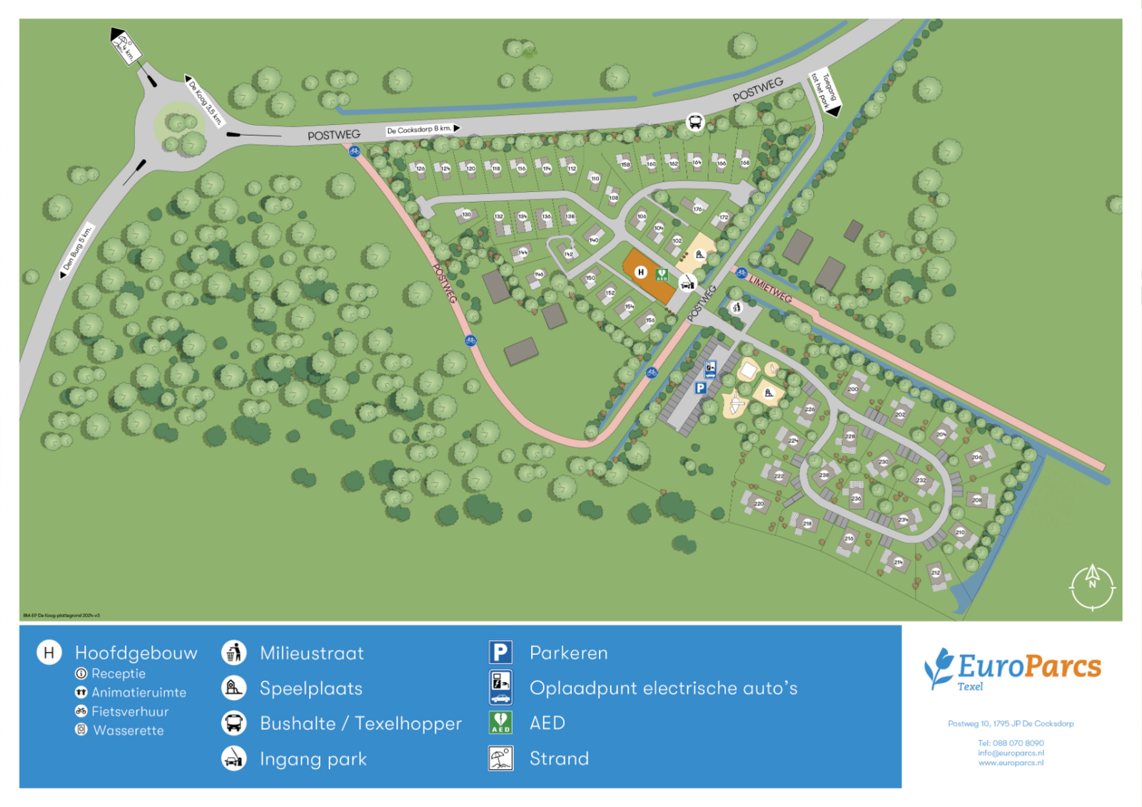 Plattegrond EuroParcs Texel