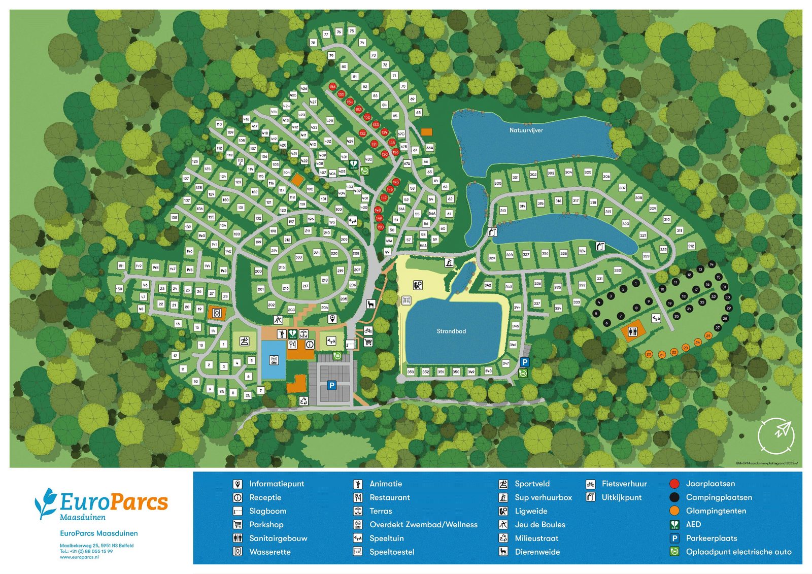 Plattegrond EuroParcs Maasduinen