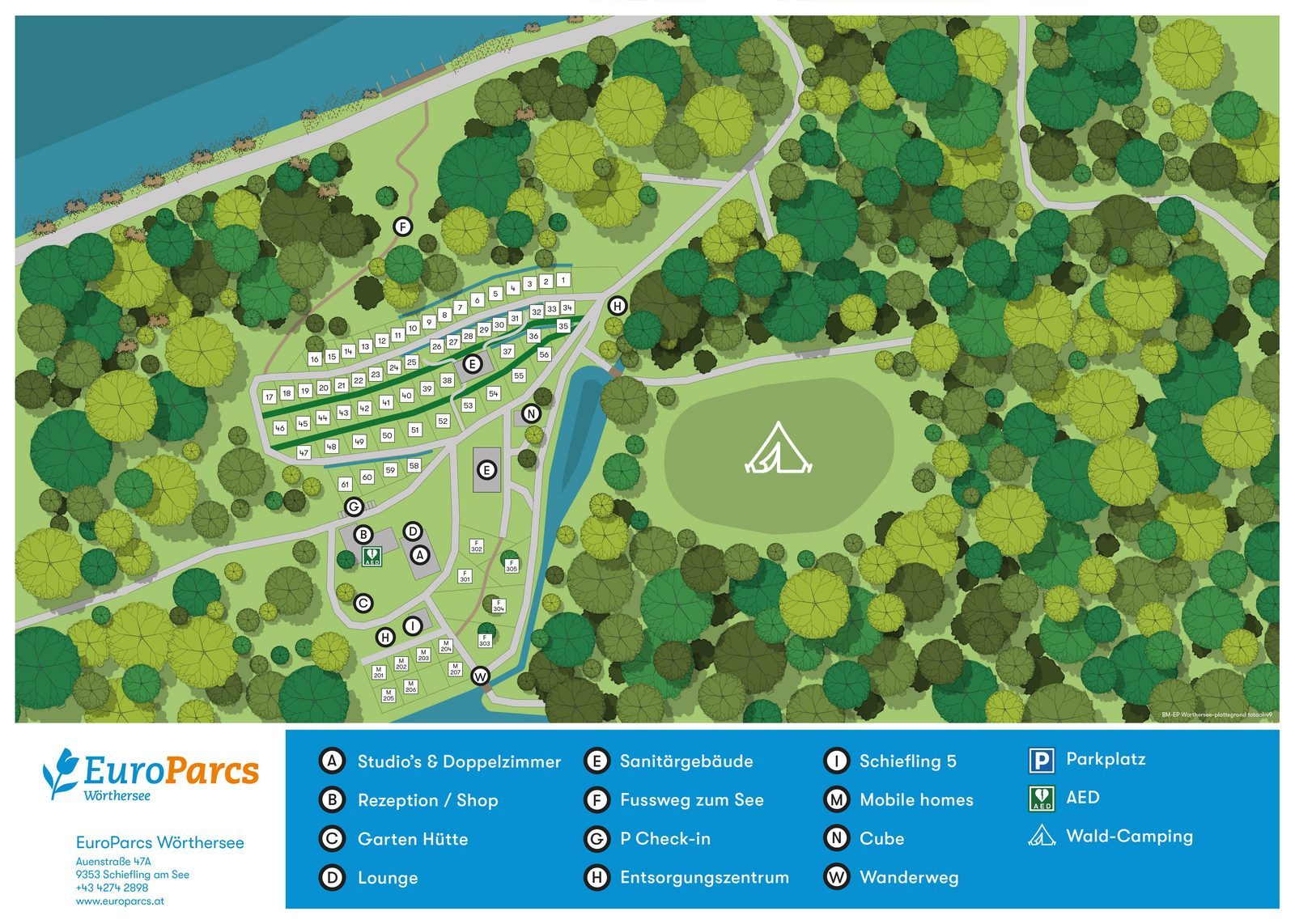 Kaart EuroParcs Wörthersee