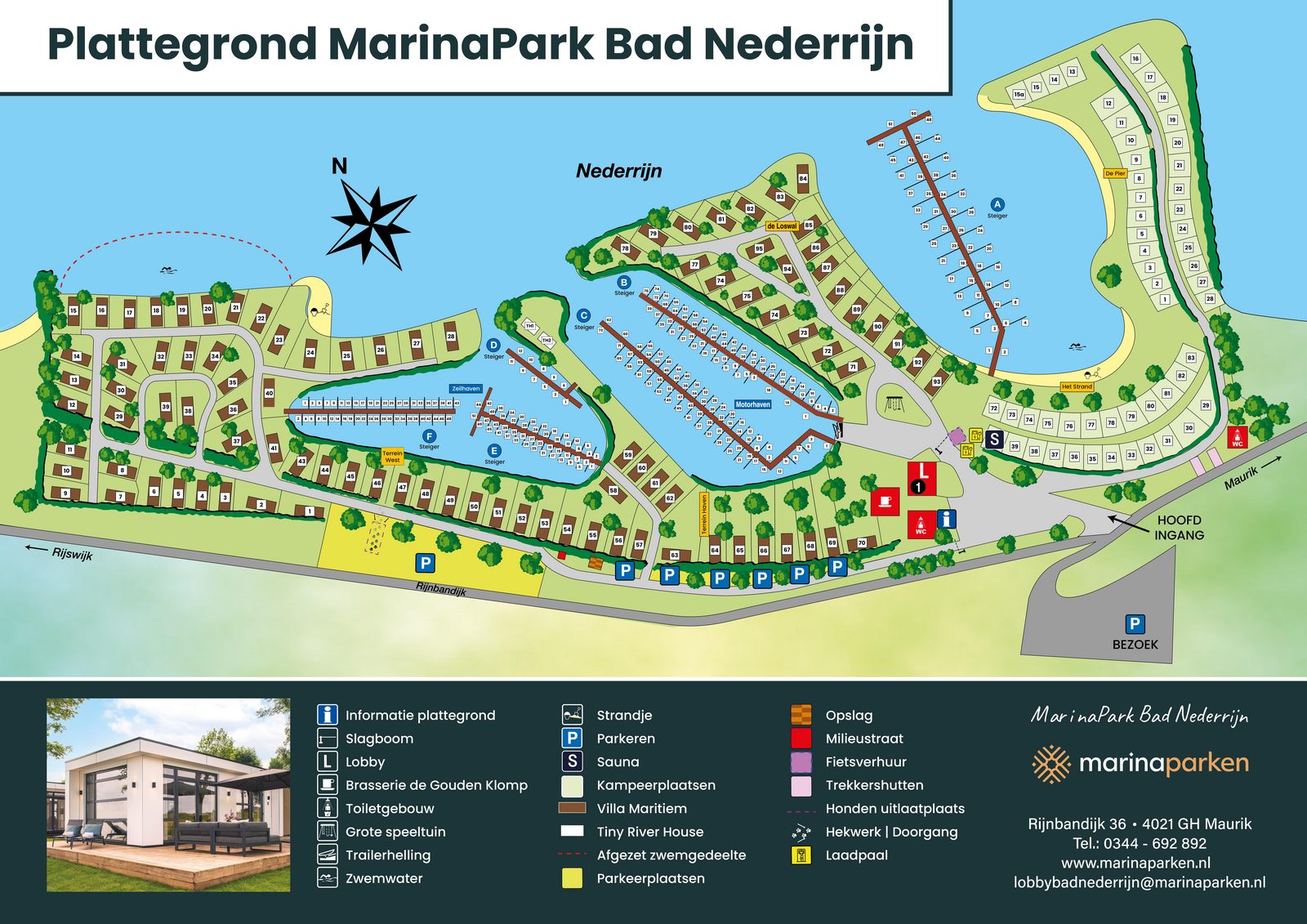 Plattegrond MarinaPark Bad Nederrijn