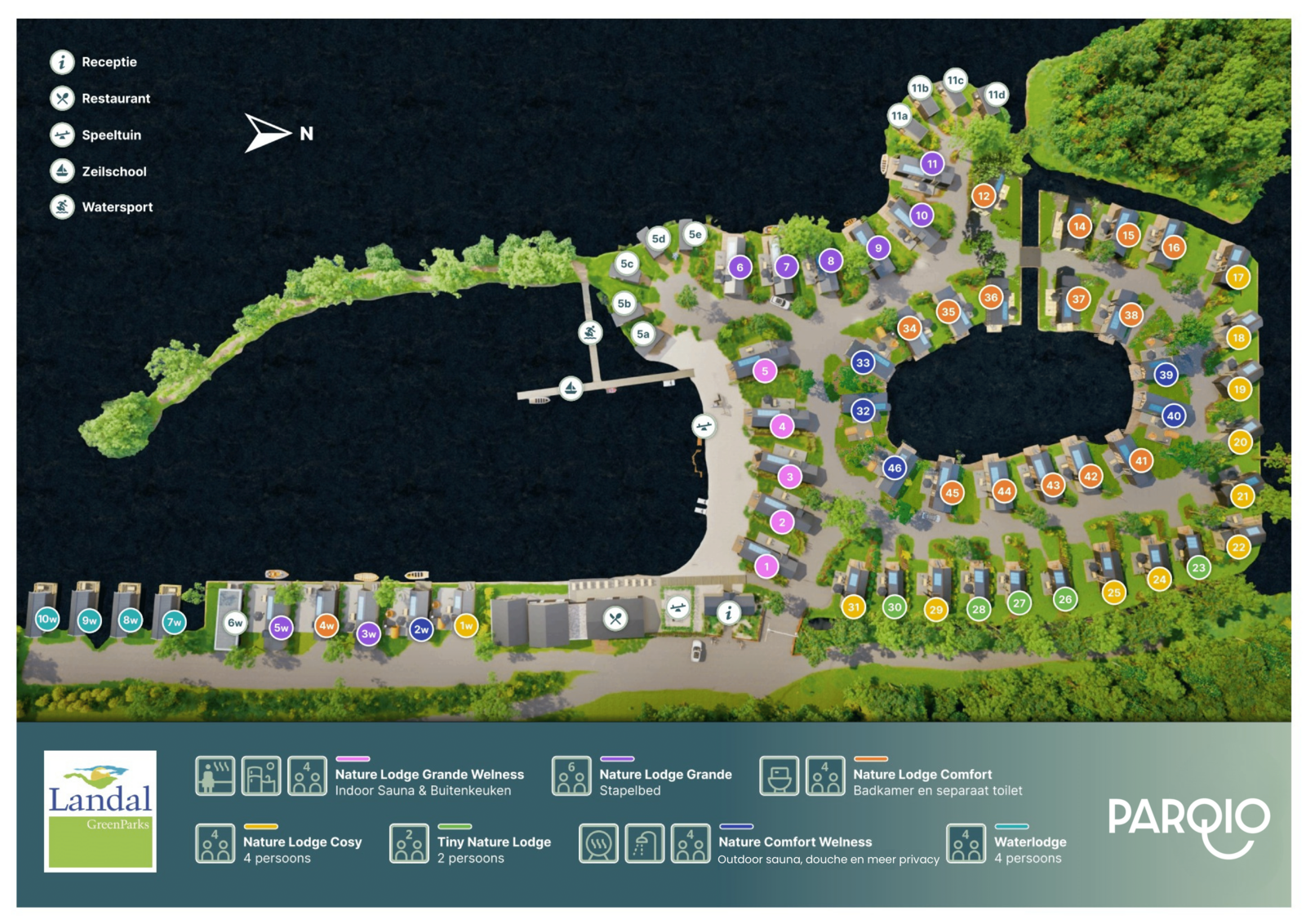 Plattegrond Landal Waterpark Oudehaske